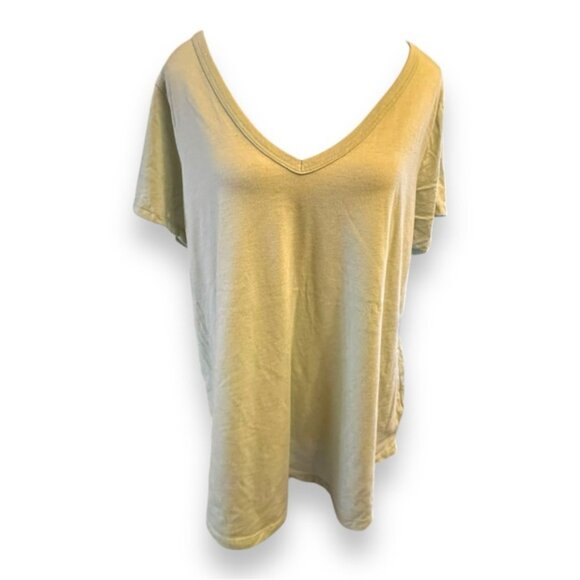 Women’s torrid 1 Pale Blue Girlfriend Signature Jersey V-Neck Tee 14 16 1X 1XL - Picture 2 of 11